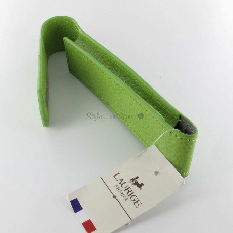 Etui Cuir Laurige® Pistache 1 Stylo Aimanté Etui Cuir Laurige® Pistache 1 Stylo Aimanté