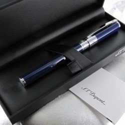 Stylo Roller ST Dupont® D-Initial Bleu Chrome