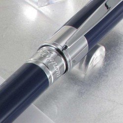 Stylo Roller ST Dupont® D-Initial Bleu Chrome