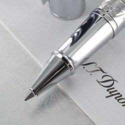 Stylo Roller ST Dupont® D-Initial Bleu Chrome