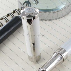 Stylo Roller ST Dupont® Liberté Laque Blanche Nacrée