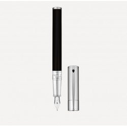 Stylo Plume ST Dupont® D-Initial Noir Chrome