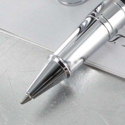 Stylo Roller ST Dupont® D-Initial Noir Chrome