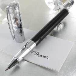 Stylo Roller ST Dupont® D-Initial Noir Chrome