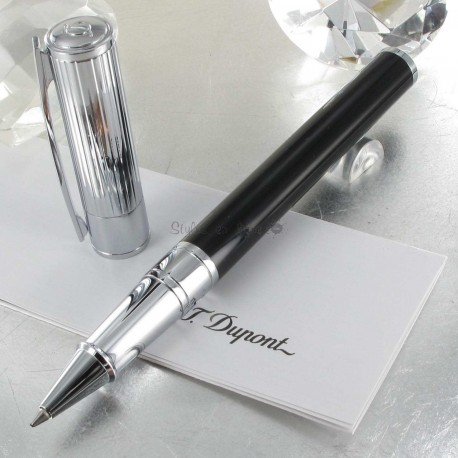 Stylo Roller ST Dupont® D-Initial Noir Chrome Stylo Roller ST Dupont® D-Initial Noir Chrome