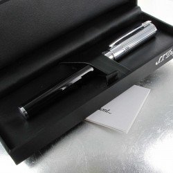 Stylo Plume ST Dupont® D-Initial Noir Chrome
