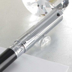 Stylo Plume ST Dupont® D-Initial Noir Chrome
