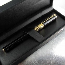 Stylo Roller ST Dupont® D-Initial Noir Doré