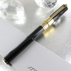 Stylo Roller ST Dupont® D-Initial Noir Doré