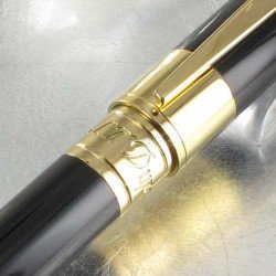 Stylo Roller ST Dupont® D-Initial Noir Doré