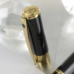 Stylo Roller ST Dupont® D-Initial Noir Doré