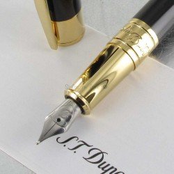 Stylo Plume ST Dupont® D-Initial Noir Doré