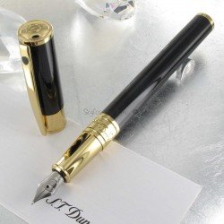 Stylo Plume ST Dupont® D-Initial Noir Doré