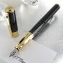 Stylo Plume ST Dupont® D-Initial Noir Doré