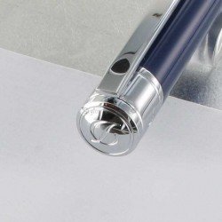 Stylo Bille ST Dupont® D-Initial Bleu Chrome