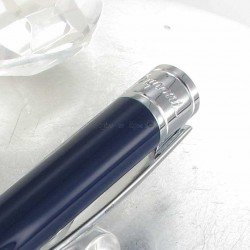 Stylo Bille ST Dupont® D-Initial Bleu Chrome