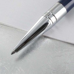 Stylo Bille ST Dupont® D-Initial Bleu Chrome