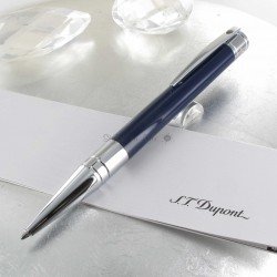 Stylo Bille ST Dupont® D-Initial Bleu Chrome