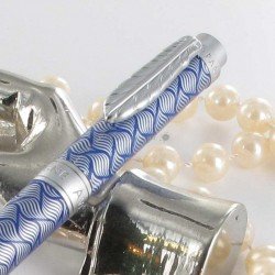 Stylo Bille Avenue Montaigne® "Bistrot" Bleu/Satin