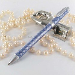 Stylo Bille Avenue Montaigne® "Bistrot" Bleu/Satin