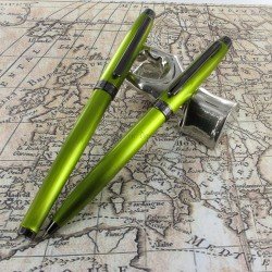 Parure de Stylos Plume & Bille Enzo Varini® "Frise" Vert Irisé