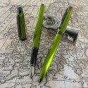 Parure de Stylos Plume & Bille Enzo Varini® "Frise" Vert Irisé