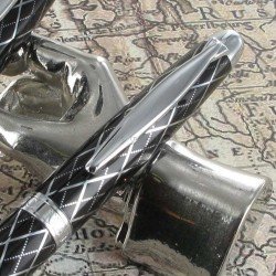 Parure de Stylos Plume & Bille Enzo Varini® "Arlecchino" Noir