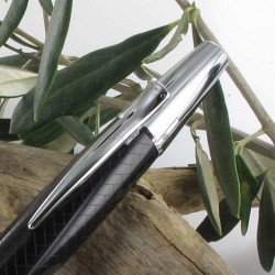 Collection "E-MOTION" résine STYLO-BILLE "PARQUET" noir