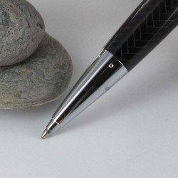 Collection "E-MOTION" résine STYLO-BILLE "PARQUET" noir