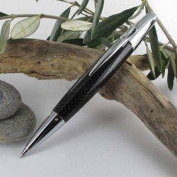 Collection "E-MOTION" résine STYLO-BILLE "PARQUET" noir
