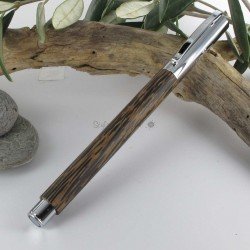 STYLO ROLLER "Ambition"bois de cocotier,attributs chromés