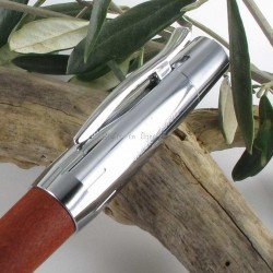 9-STYLO ROLLER en Bois de poirier et Métal chromé (automne)