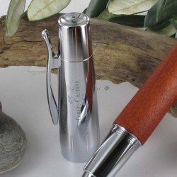 9-STYLO ROLLER en Bois de poirier et Métal chromé (automne)