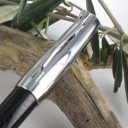 STYLO PLUME "e-motion" parquet noir, résine précieuse