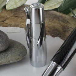 STYLO PLUME "e-motion" parquet noir, résine précieuse