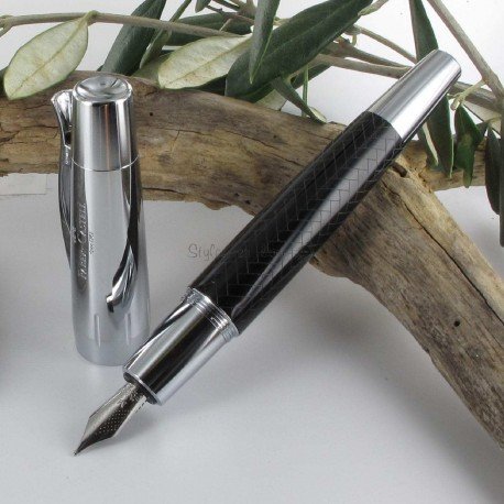 STYLO PLUME "e-motion" parquet noir, résine précieuse STYLO PLUME "e-motion" parquet noir, résine précieuse