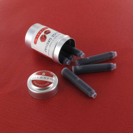Cartouches Rouge Grenat boite de 6 Herbin® Cartouches Rouge Grenat boite de 6 Herbin®