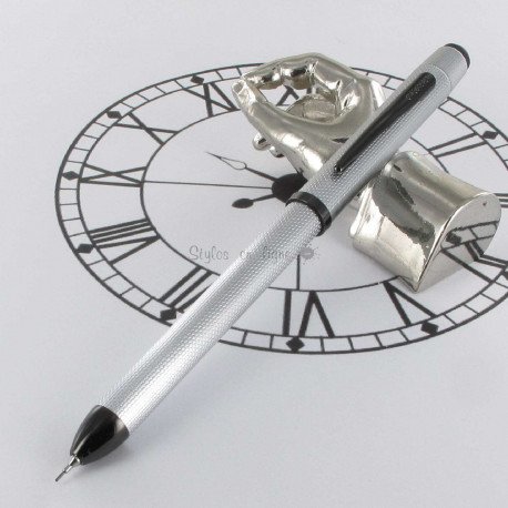 Stylo Multifonctions Cross® "Tech3+" Chromé Satiné Guilloché Stylo Multifonctions Cross® "Tech3+" Chromé Satiné Guilloché