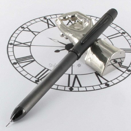 Stylo Multifonctions Cross® "Tech3+" Noir Mat Guilloché Stylo Multifonctions Cross® "Tech3+" Noir Mat Guilloché