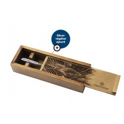 Coffret Stylo Roller Oberthur® "Canopée" Bois de Noyer