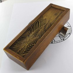 Coffret Stylo Roller Oberthur® "Canopée" Bois de Noyer