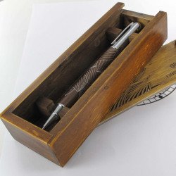 Coffret Stylo Roller Oberthur® "Canopée" Bois de Noyer