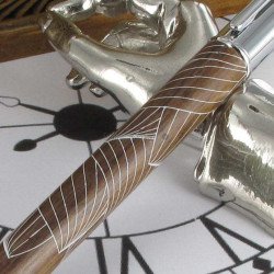 Coffret Stylo Roller Oberthur® "Canopée" Bois de Noyer