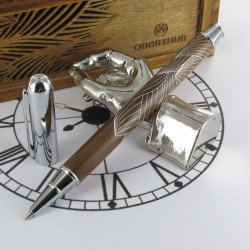 Coffret Stylo Roller Oberthur® "Canopée" Bois de Noyer