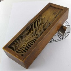 Coffret Stylo Roller Oberthur® "Canopée" Bois de Noyer
