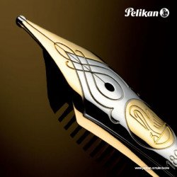Stylo Plume Pelikan® "Souverain M400" Bleu/Noir à piston et plume Or 14 K