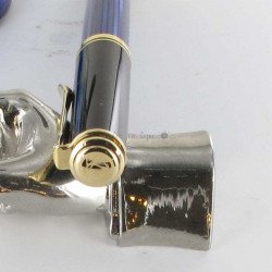 Stylo Plume Pelikan® "Souverain M400" Bleu/Noir à piston et plume Or 14 K