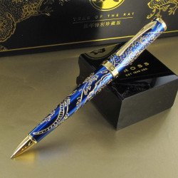 Stylo Bille Cross® "Année du Rat" Laqué Bleu & Or 23 cts