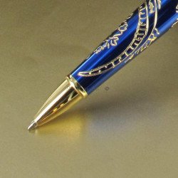 Stylo Bille Cross® "Année du Rat" Laqué Bleu & Or 23 cts
