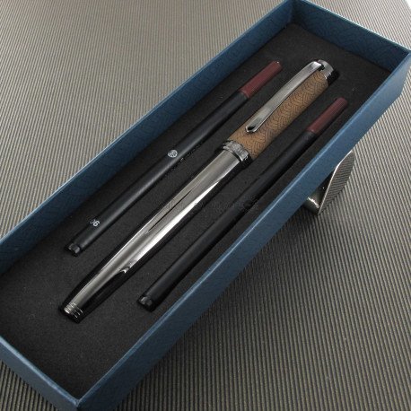 Coffret Stylo Roller Oberthur® "Tandem" + 2 recharges offertes Coffret Stylo Roller Oberthur® "Tandem" + 2 recharges offertes